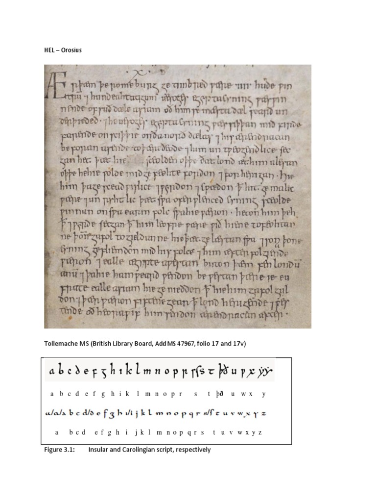 Insular and Carolingian Script Analysis | PDF