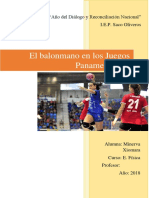 El Balonmano en Los Juegos Panamericanos