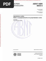 ABNT NBR 9843-3-2014 - Agrotóxicos e Afins - Parte 3 Armazenamento Em Propriedades Rurais