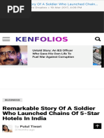 Remarkable Story of A Soldier Who Launched Chains of 5-Star Hotels in India - KenFolios