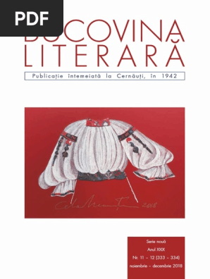 Bucovina Literară NR.-NR.11-12. 2018 | PDF