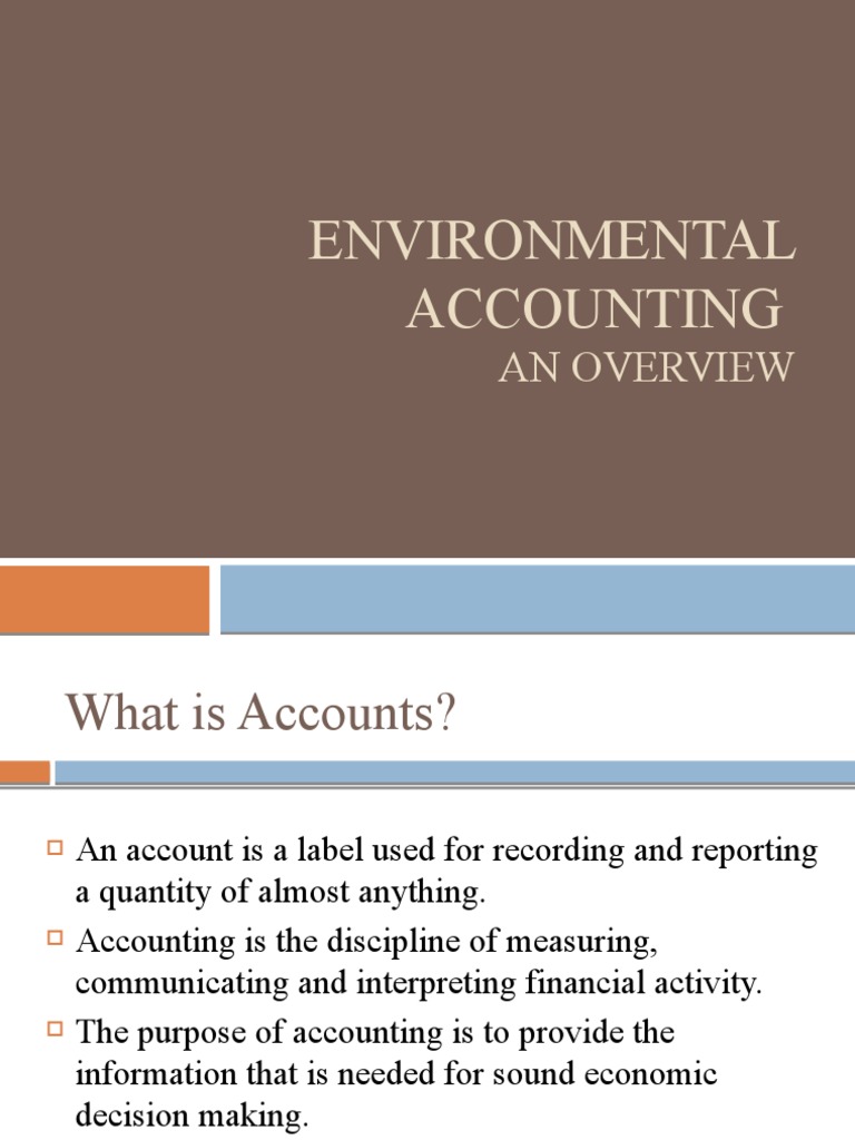 Overview of Environmental Accounting | PDF | Life Cycle Assessment ...