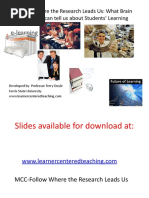 Download MCC New Findings on the Brain and Learning Oct 2010 by Terry Doyle SN39596186 doc pdf