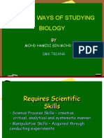 Various Ways of Studying Biology: BY BY