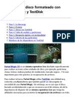 Recupera Un Disco Formateado Con Parted Magic y TestDisk