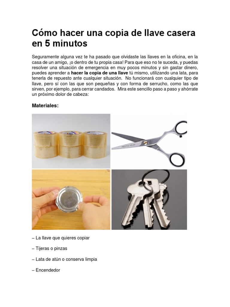 Fragmentos de llaves: métodos y consejos