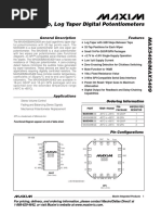 Dual-Audio, Log Taper Digital Potentiometers: General Description Features