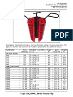 Type SDS SDML SDXL Rotary Slip Cut Sheet