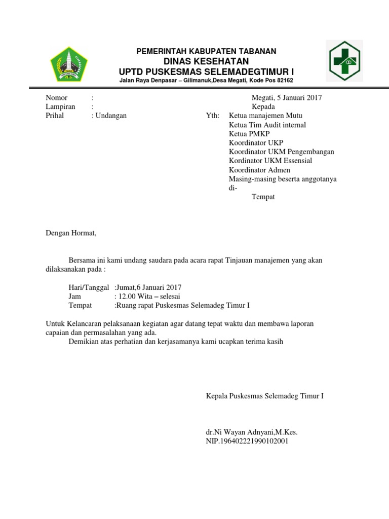 550+ Contoh Undangan Rapat Rtm Terbaik Gratis