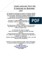 99 Lectures on Business Law--some Lectures From the Book