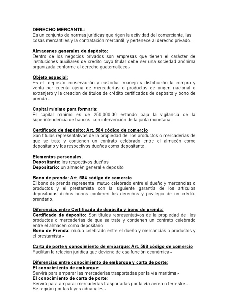 DERECHO MERCANTIL Hipoteca Comercial Instrumento