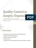 Quality Control in Aseptic Dispensing