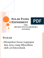 Solar Panel Experiment