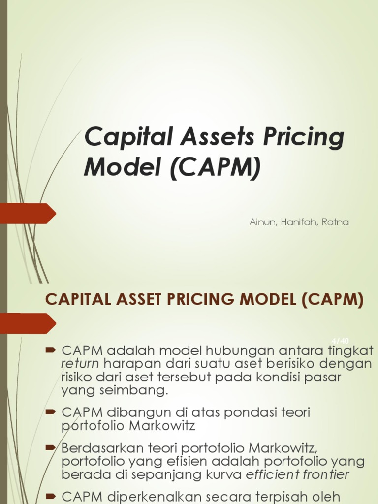 Menghitung Return dengan CAPM | PDF