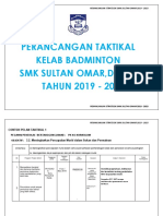 Pelan Taktikal Kelab Badminton (2019-2023)