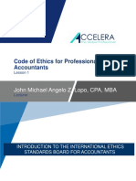 Code of Ethics For Professional Accountants: John Michael Angelo Z. Lopo, CPA, MBA