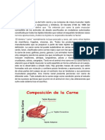 Carne: composición y estructura muscular