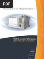 Download High resolution optical spectrum analyzer AP2050 by APEX Technologies SN39599457 doc pdf