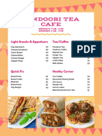 Tandoori Cafe Menu PDF