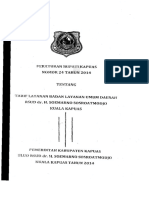 Perbup Kapuas Nomor 24 Tahun 2014 Tentang Tarif Layanan BLUD Dr. H. Soemarno Sosroatmodjo Kuala Kapuas