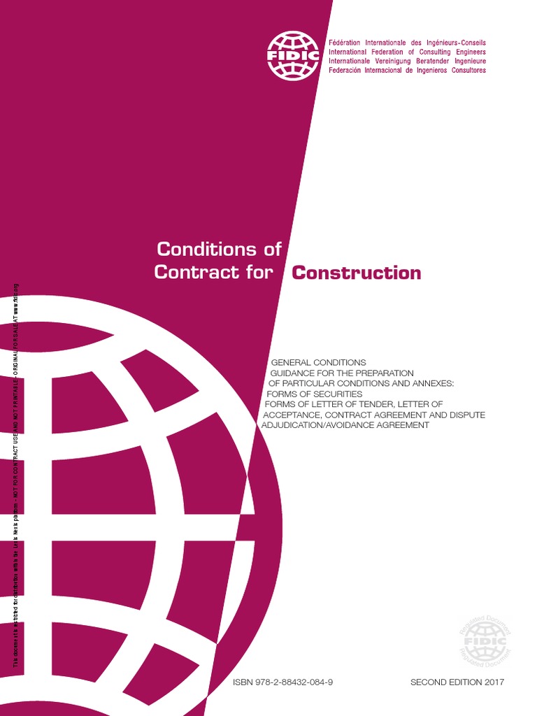 assistent pouch trussel Fidic Construction Contract 2ND Ed (2017 Red Book) | PDF | Copyright |  Common Law