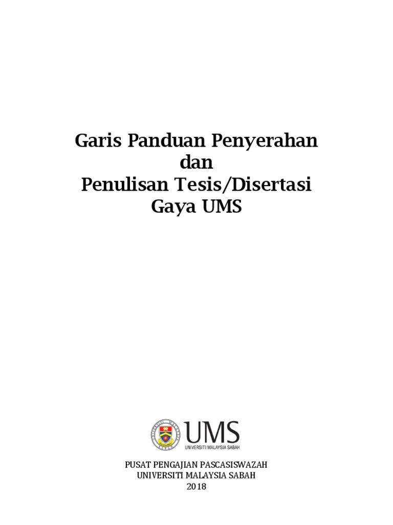 Gaya Penulisan Tesis Disertasi Ums 2018