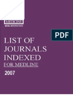 Index Medicus Med Line 2007