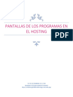 Pantallas de Los Programas Subidos en El Hosting