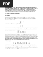 5.2-5.4 Materials: Least Common Denominator (LCD) : The Least Common Multiple of The Different Denominators