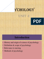 Psychology: Unit - I
