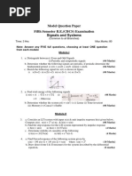 Model Question Paper Fifth Semester B.E. (CBCS) Examination: Signals and Systems