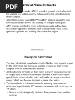 Artificial Neural Networks: CS464 Introduction To Machine Learning 1