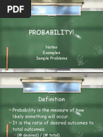 Probability!: Notes Examples Sample Problems