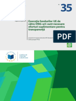 Raportul Special Nr. 35/2018: Execuția Fondurilor UE de Către ONG-uri: Sunt Necesare Eforturi Suplimentare Pentru Transparență