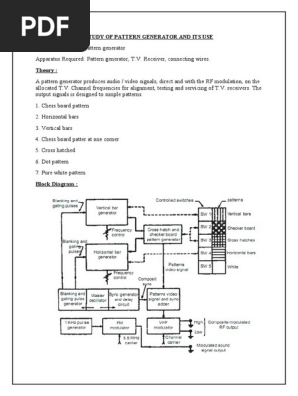 Study of Pattern Generator and Its Use
