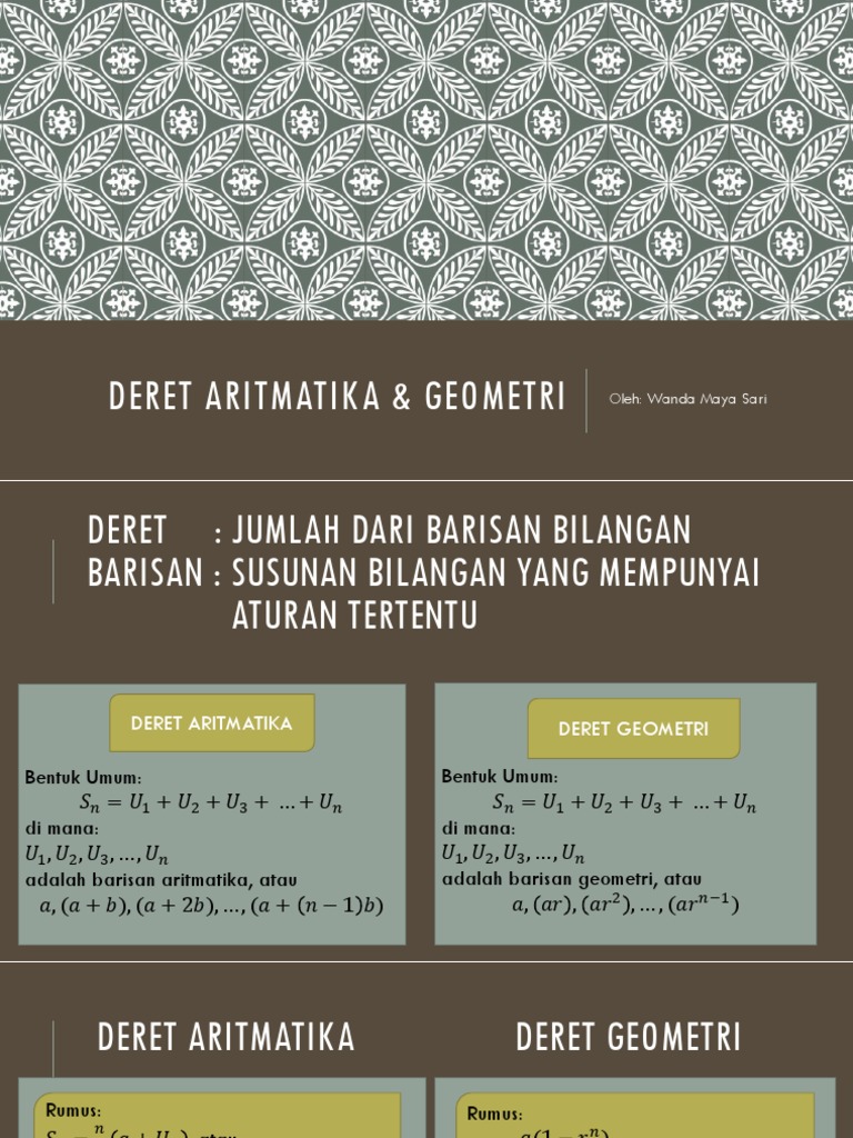 Deret Aritmatika & Geometri PDF