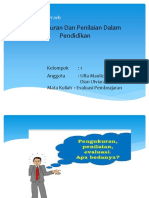 Pengukuran Dan Penilaian Dalam Pendidikan: Assalamu'aaikum WR - WB