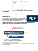 How To Upload & Download A File Using Selenium Webdriver