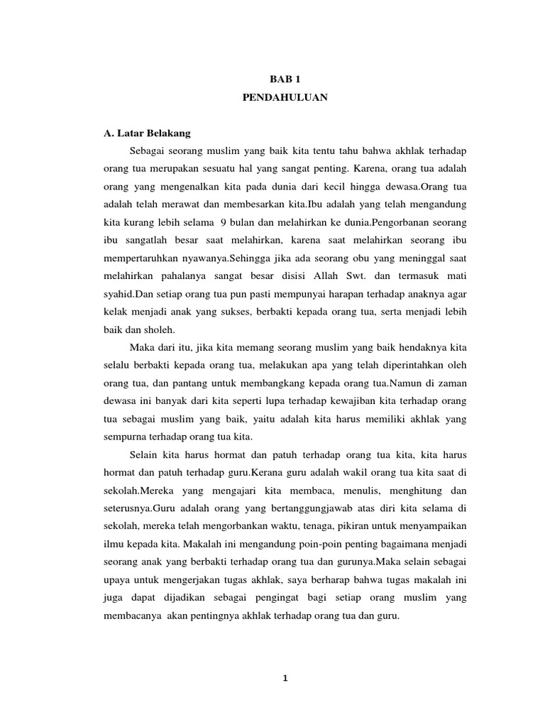 Makalah Adab Terhadap Orang Tua  PDF