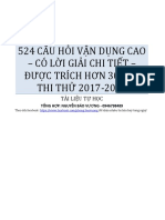 (Toanmath.com) - 524 Câu Hỏi Vận Dụng Cao Có Lời Giải Chi Tiết Trong Các Đề Thi Thử Môn Toán 2018