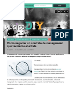 Musicodiy Com Como Negociar Un Contrato de Management Que Favorezca Al Artista