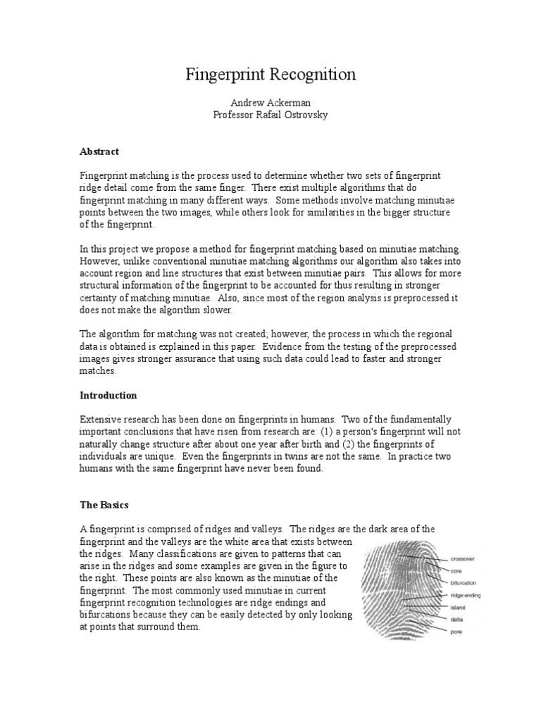 Forensic science dissertation topics related to fingerprinting picture