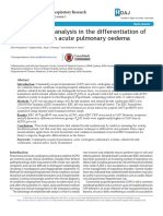 Exhaled Breath Analysis in The Differentiation of Pneumonia From Acute Pulmonary Oedema