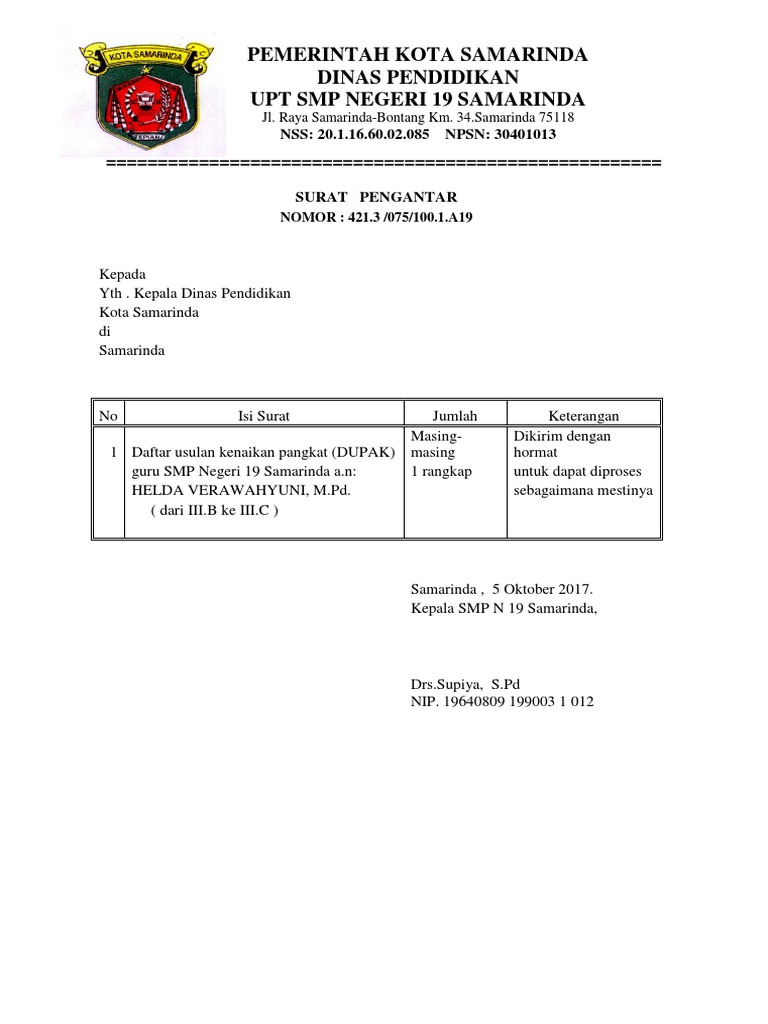 Contoh Surat Kenaikan Pangkat / Contoh Surat Kenaikan Gaji Karyawan