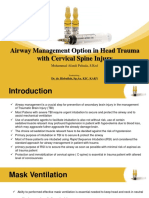 Airway Management Option in Head Trauma With Cervical Spine Injury