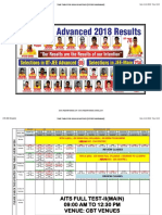 Fiitjee Class Timetable