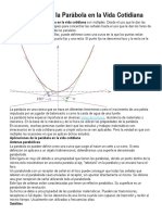 Aplicaciones de La Parábola en La Vida Cotidiana