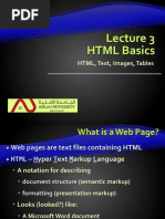 HTML Basics: HTML, Text, Images, Tables