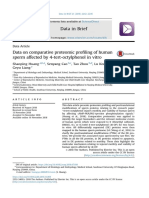 Data On Comparative Proteomic Profiling of Human Sperm