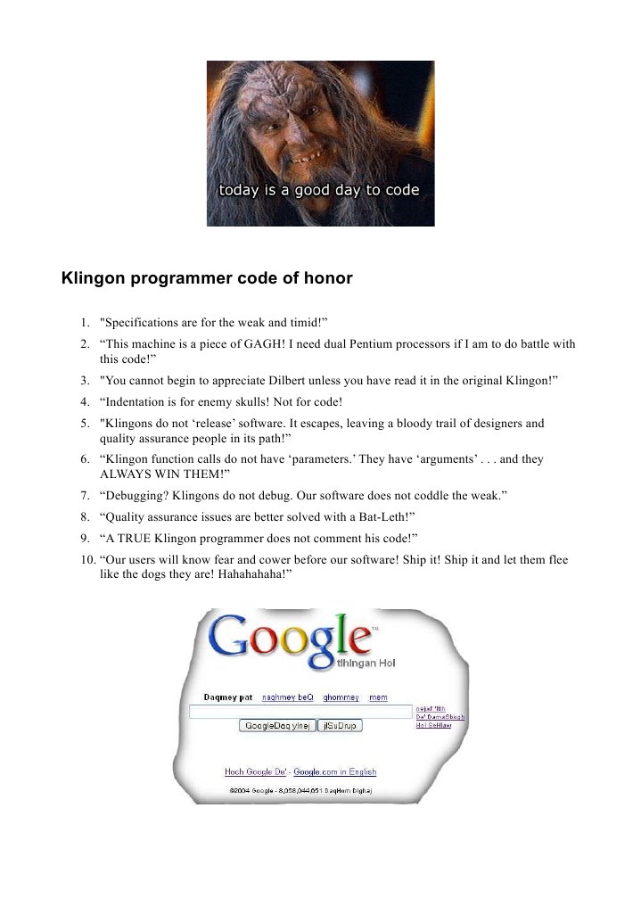 Klingon Programmer Quotes Learn Commodore 64 BASIC Programming